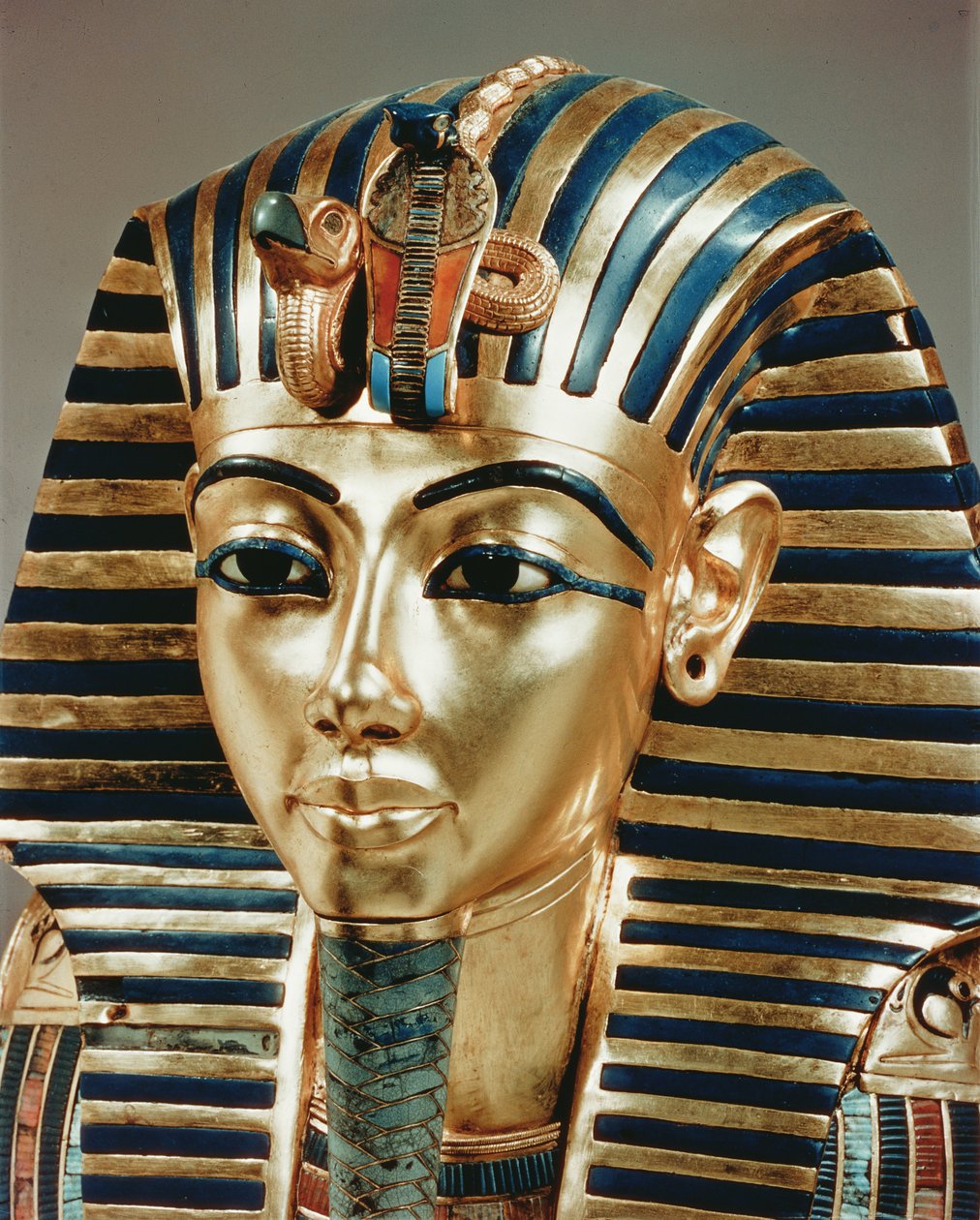 Złota maska ze Skarbu Tutanchamona ok. 1370-52 p.n.e. ok. 1340 p.n.e złoto autorstwa Egyptian 18th Dynasty