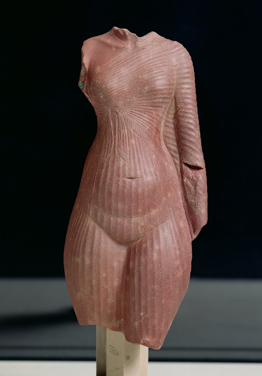 Tors kobiecy, prawdopodobnie królowej Nefertiti, okres Amarna (1365-1349 p.n.e.) Nowe Królestwo (kwarcyt) autorstwa Egyptian 18th Dynasty