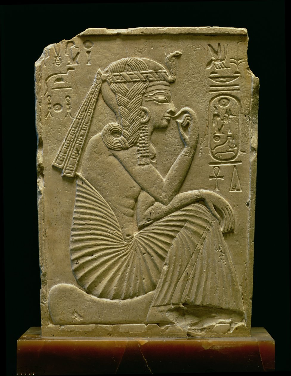 Ramzes II (1279-1213 p.n.e.) jako dziecko, Nowe Królestwo (wapień) autorstwa Egyptian 19th Dynasty