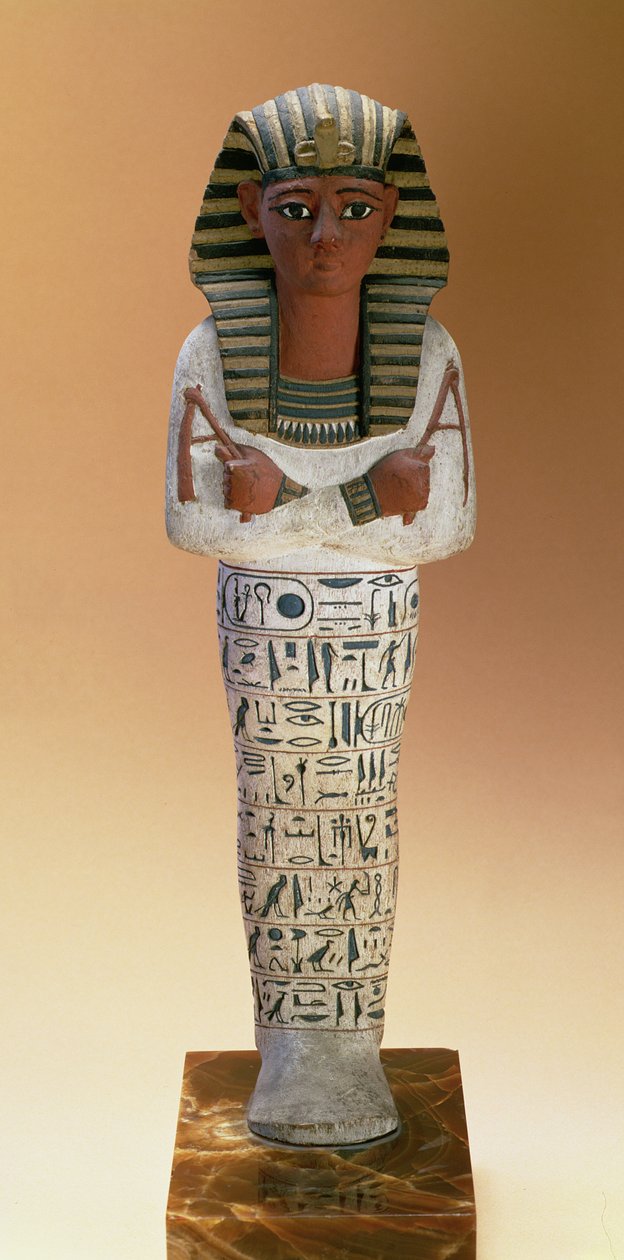 Figura Shabti Ramzesa IV, Nowe Państwo (stiuk i malowane drewno) autorstwa Egyptian 20th Dynasty