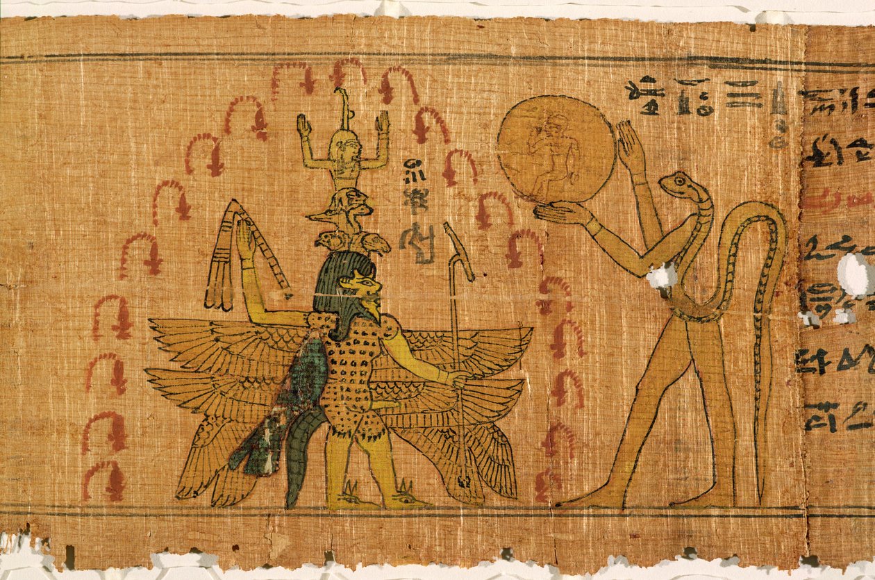Magiczny papirus, późna dynastyka, okres ptolemejski (332-30 pne) autorstwa Egyptian