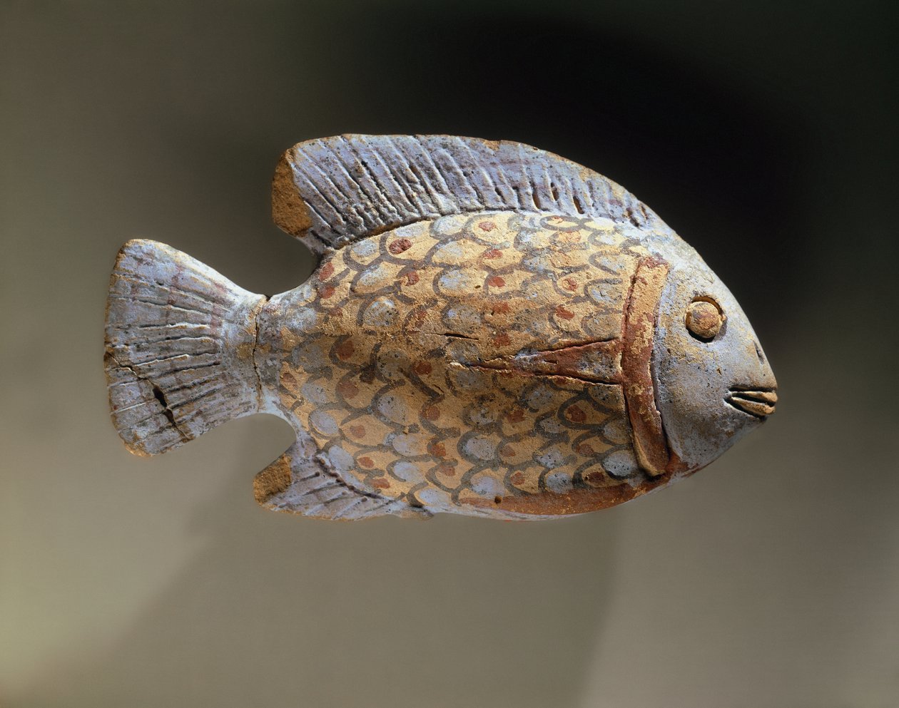 Malowane ryby ceramiczne, z Egiptu (ceramika) autorstwa Egyptian