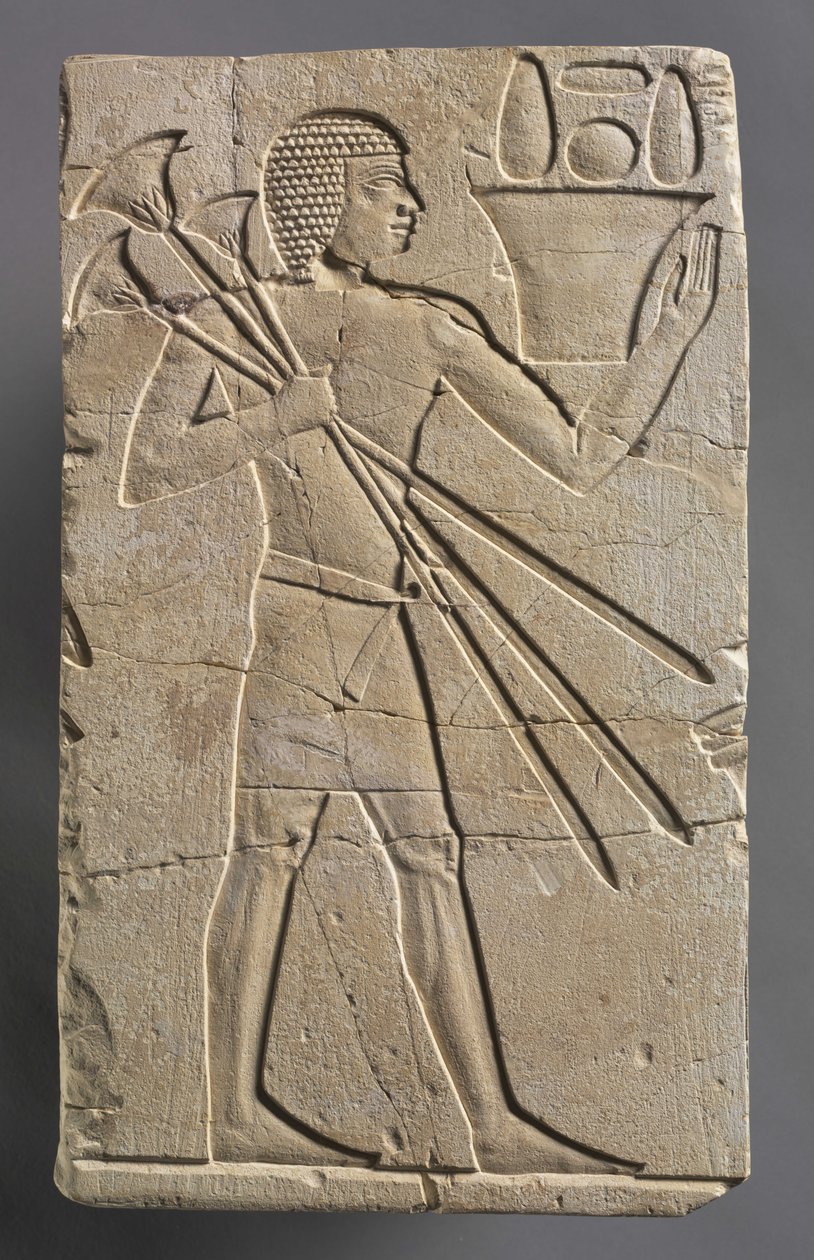 Mężczyzna ofiara okaziciela, c.667-647 pne autorstwa Egyptian 26th Dynasty