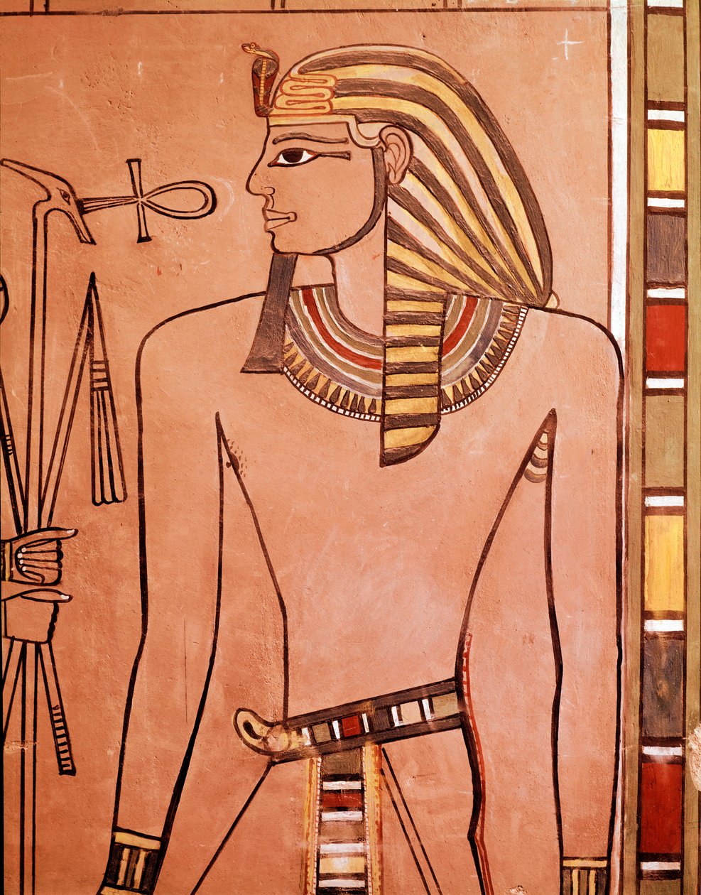 Król Amenhotep II (Amenophis II) (fresk) autorstwa Egyptian Egyptian