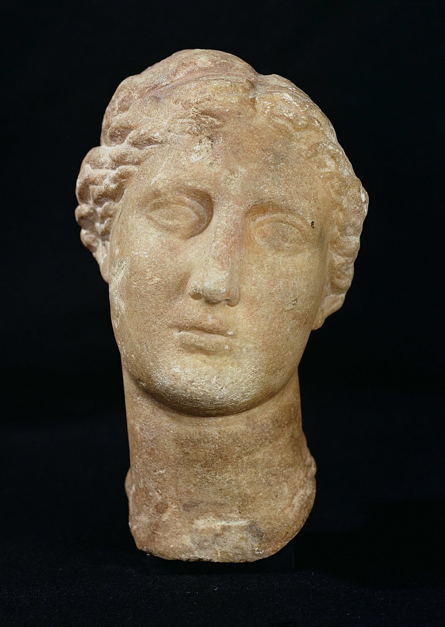 Głowa Berenice II (269-221 pne) autorstwa Egyptian Ptolemaic Period
