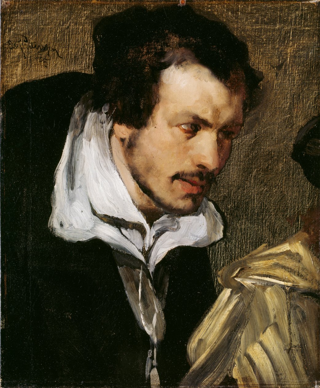 Didrika Slaghecka. (Portret Christiana II podpisującego wyrok śmierci na Torbena Wołu) autorstwa Hjalmer Eilif Emanuel Peterssen