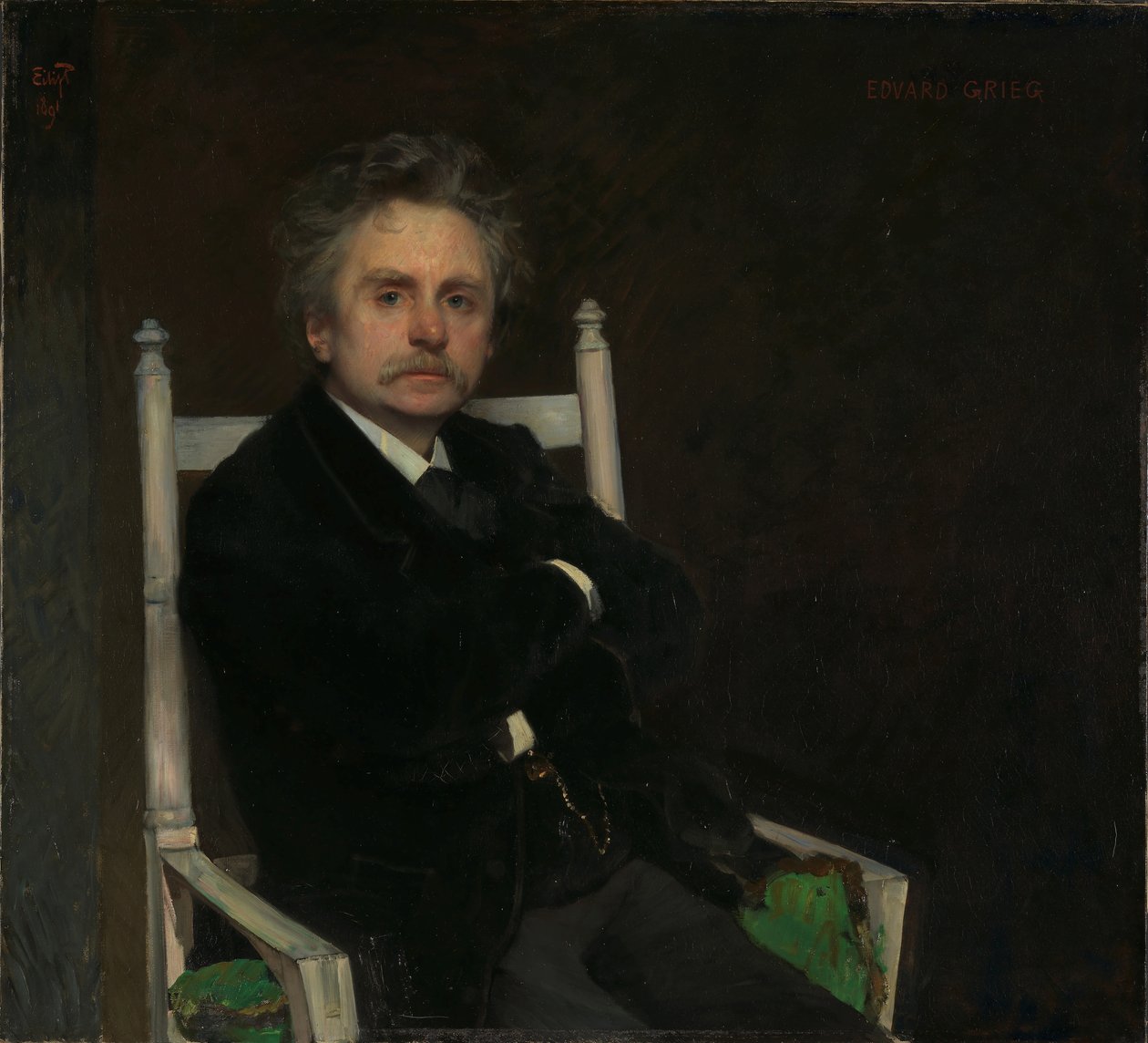 Portret Edvarda Griega 1843-1907, 1891. autorstwa Hjalmer Eilif Emanuel Peterssen