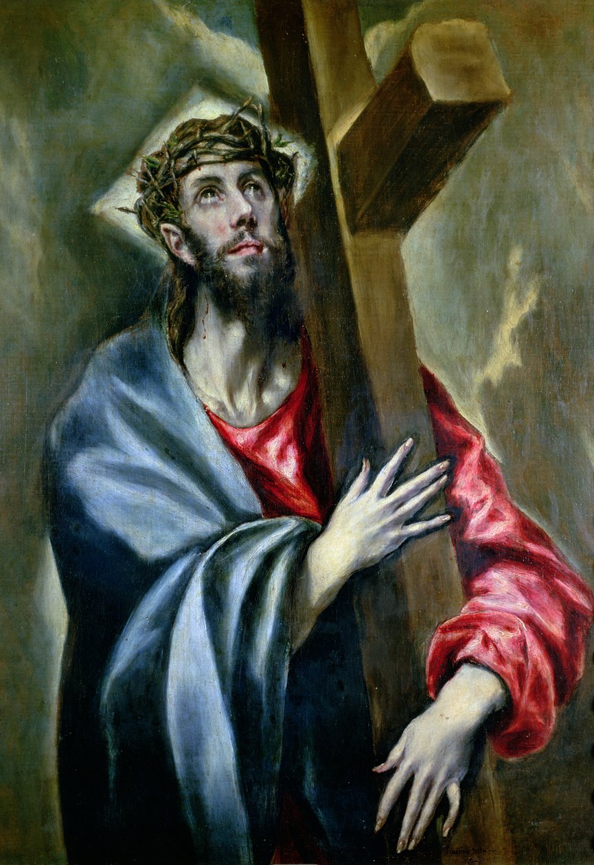 Chrystus trzymający krzyż, 1600-10 autorstwa El Greco