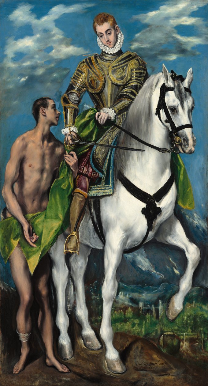 Św. Marcin i żebrak, 15971599. autorstwa El Greco