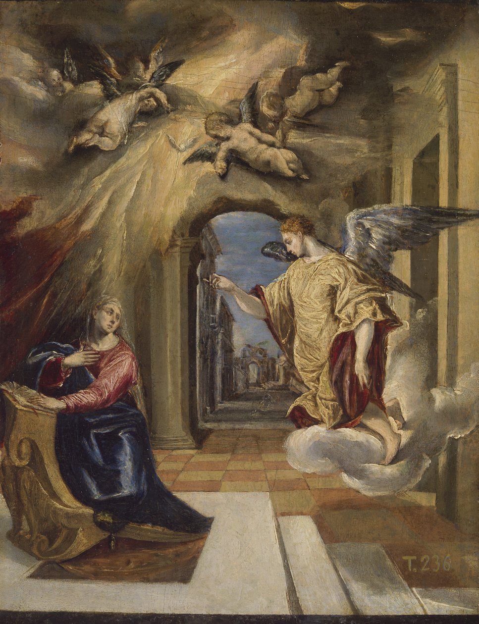 Zwiastowanie, 1570-1572 autorstwa El Greco