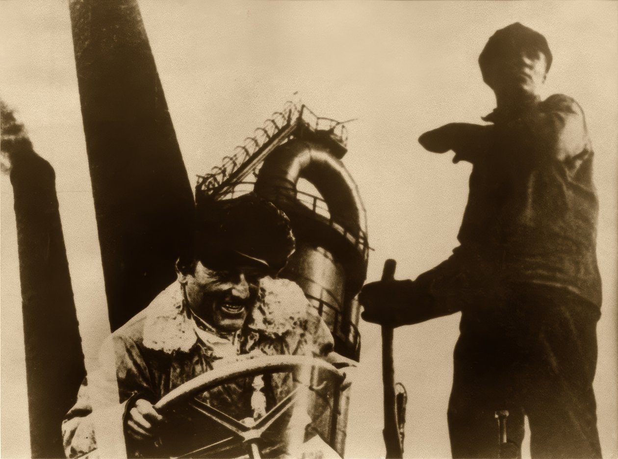 Robotnicy i kominy autorstwa Eliezer Markowich Lissitzky