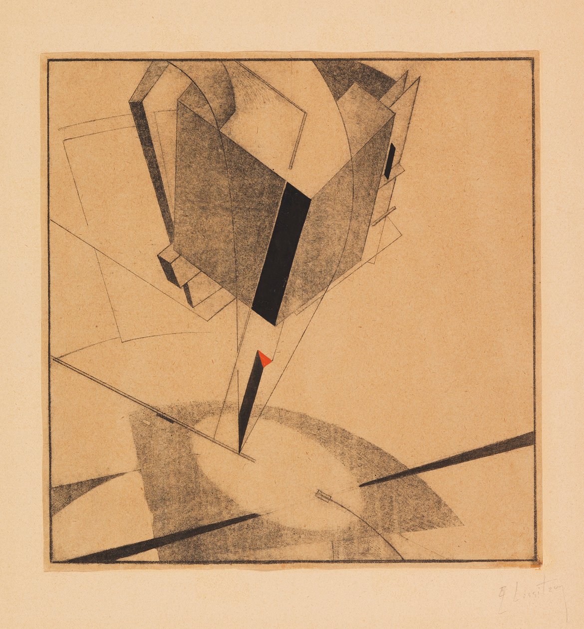 Proun 5A, 1919. autorstwa Eliezer Markowich Lissitzky