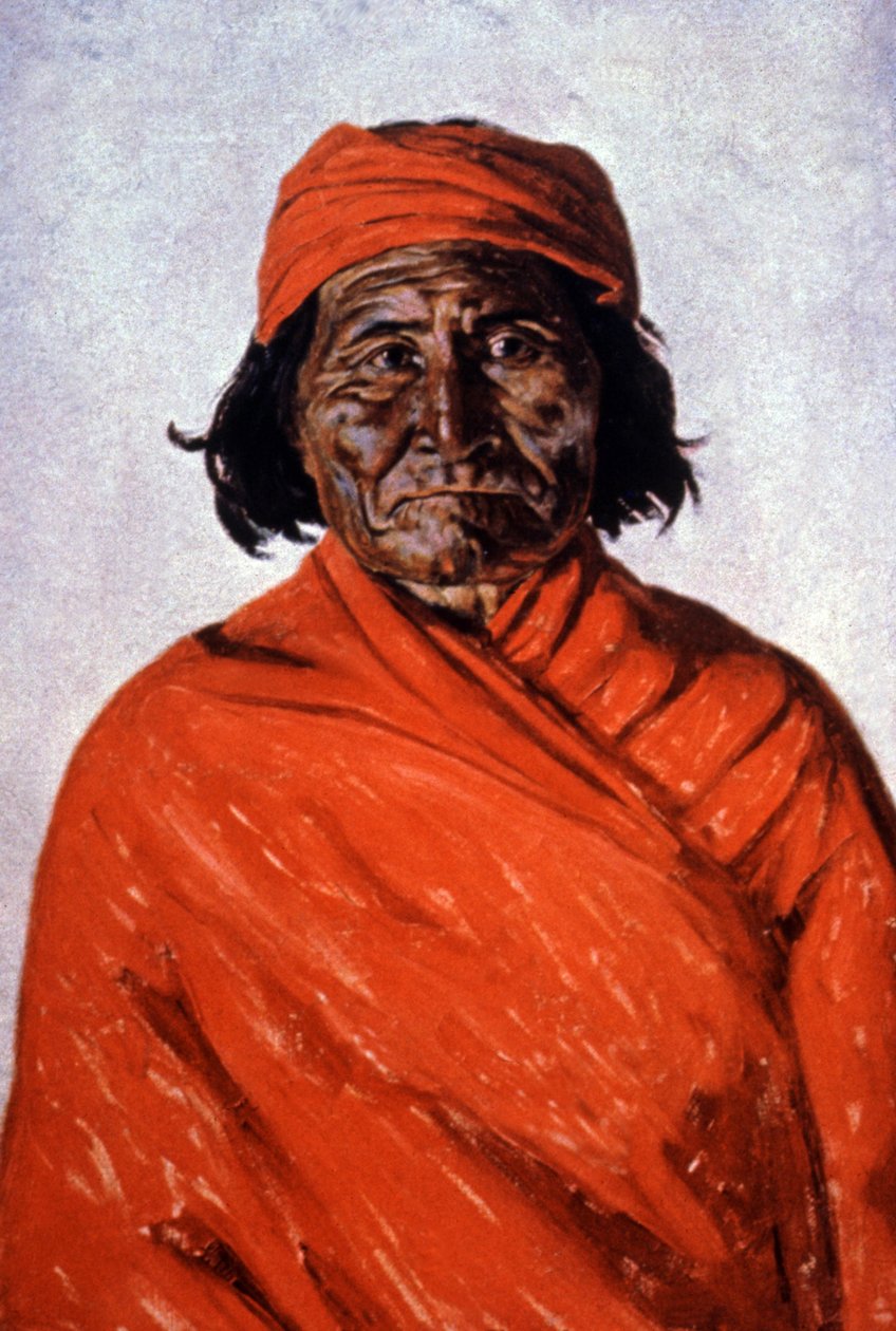 Geronimo, ok. 1900 r. (ilustracja) autorstwa Elbridge Ayer Burbank