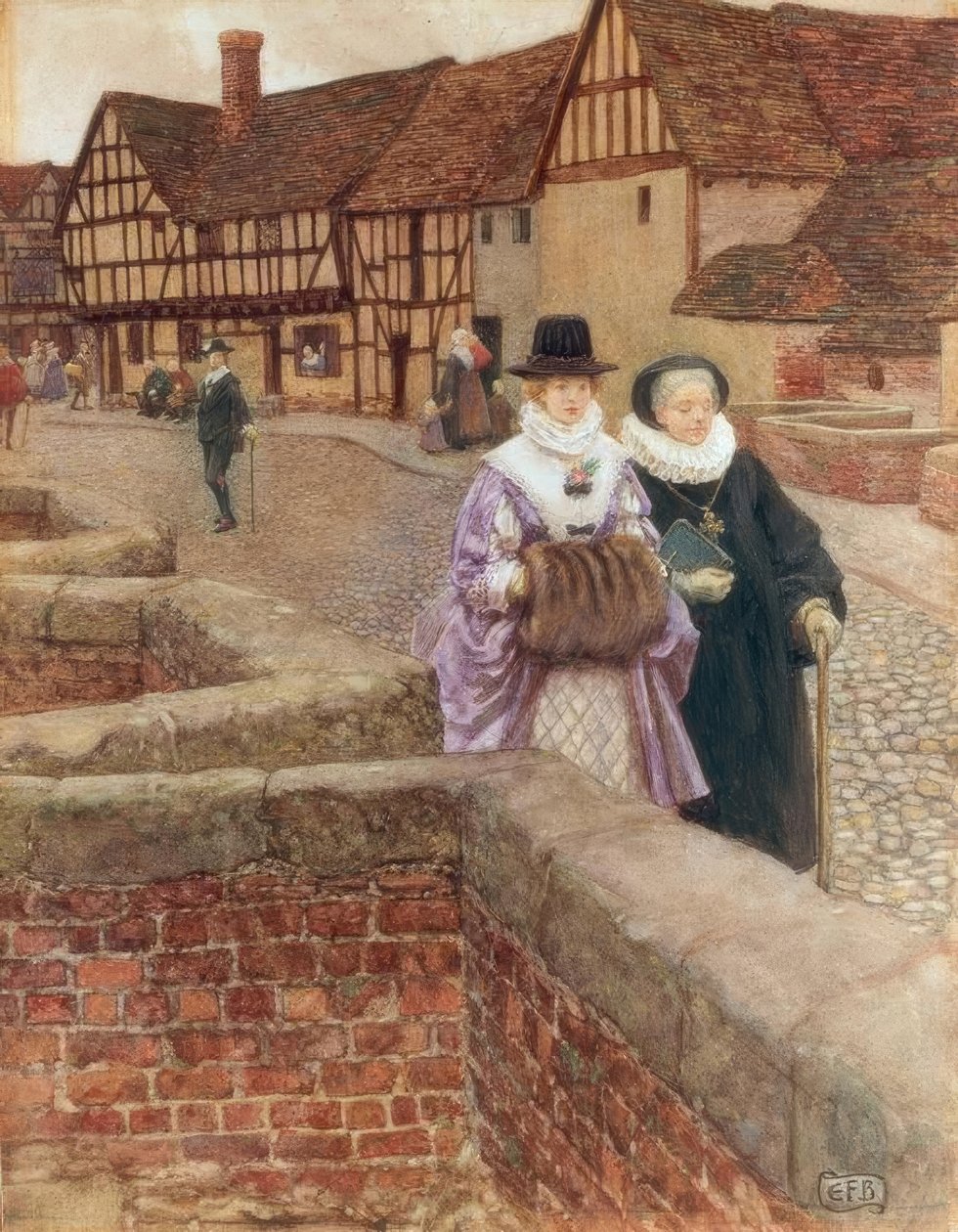 Zrobiłem, ale widziałem ją przechodzącą / A jednak kocham ją, dopóki nie umrę autorstwa Eleanor Fortescue Brickdale