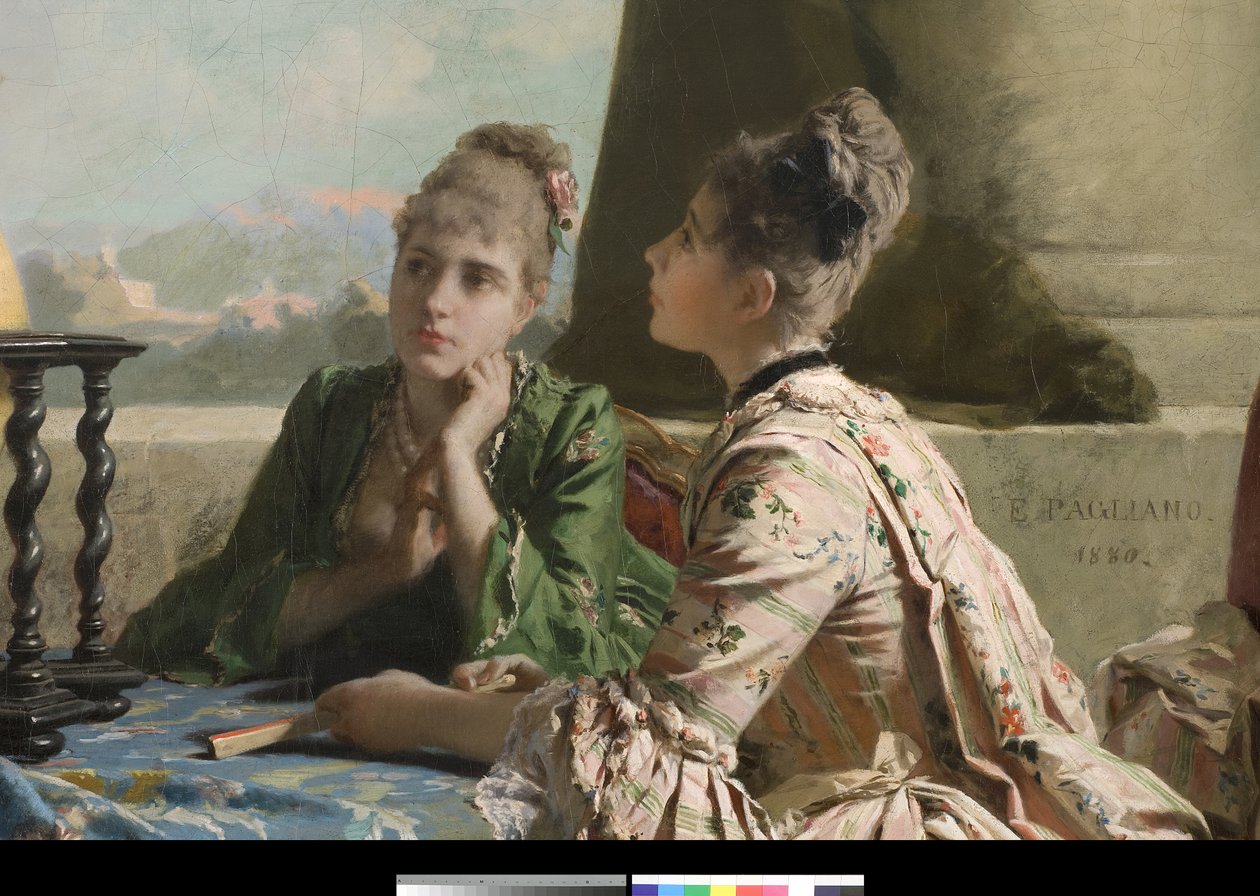 Lekcja geografii, 1880 autorstwa Eleuterio Pagliano