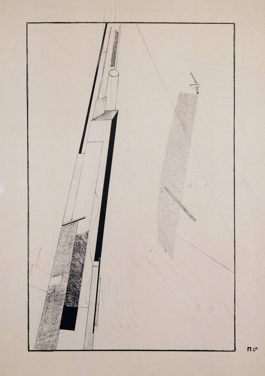 Proun 2 D autorstwa Eliezer Markowich Lissitzky