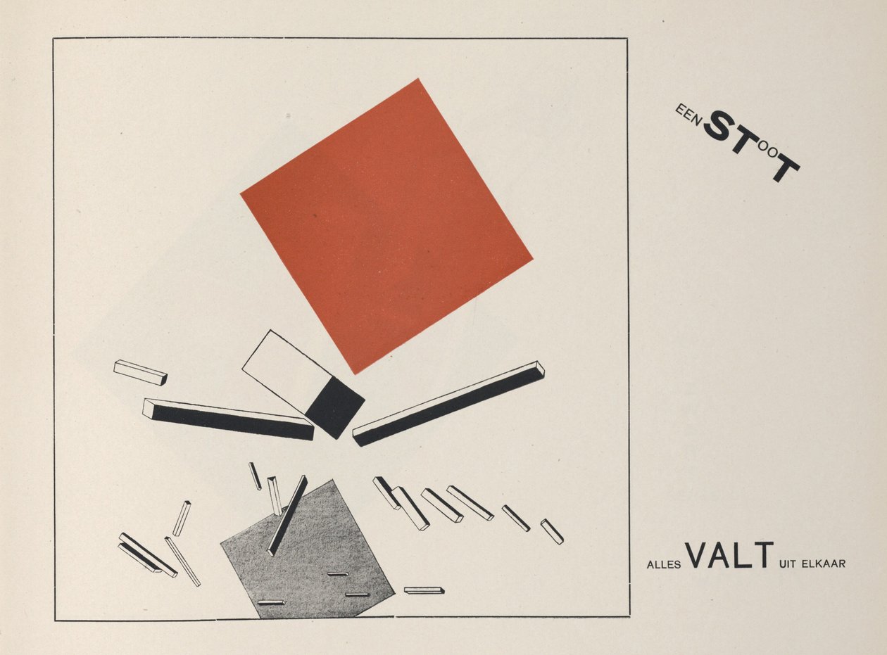 O dwóch kwadratach, 1922. autorstwa Eliezer Markowich Lissitzky