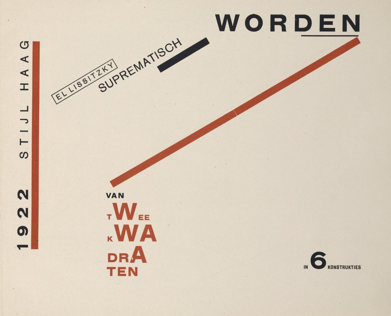 O dwóch kwadratach, 1922. autorstwa Eliezer Markowich Lissitzky
