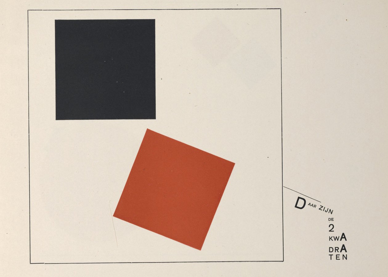 O dwóch kwadratach, 1922. autorstwa Eliezer Markowich Lissitzky
