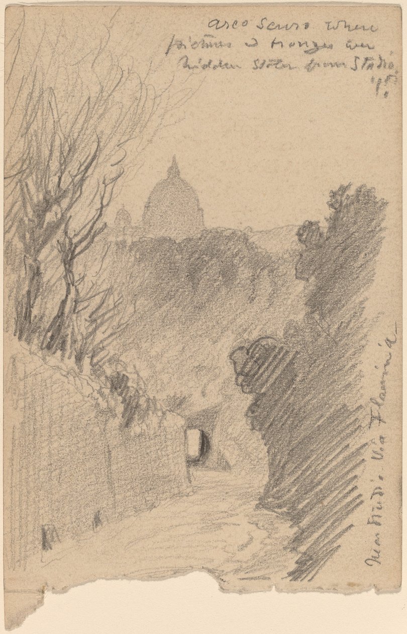 Arco Oscuro - Nad Via Fiaminia, ok. 1930 r. 1890. autorstwa Elihu Vedder