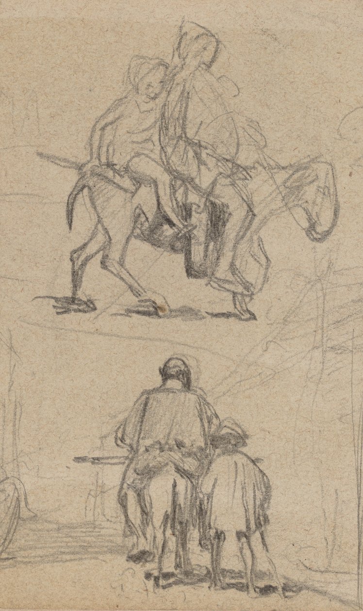 Ojciec, syn i osioł, ok. 1930 r. 1859. autorstwa Elihu Vedder