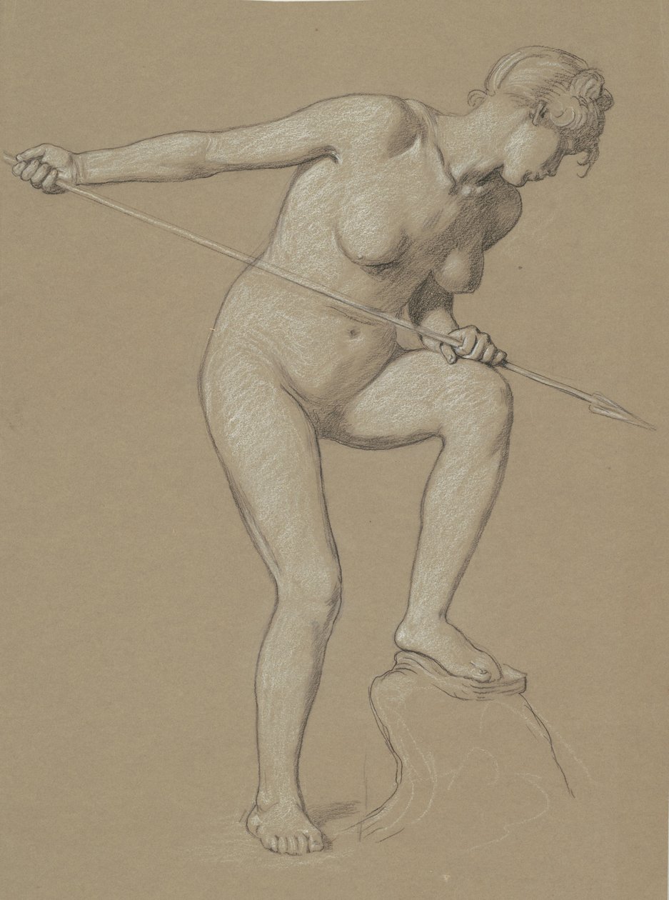 Dziewczyna spearing delfina, ok. godz. 1900. autorstwa Elihu Vedder