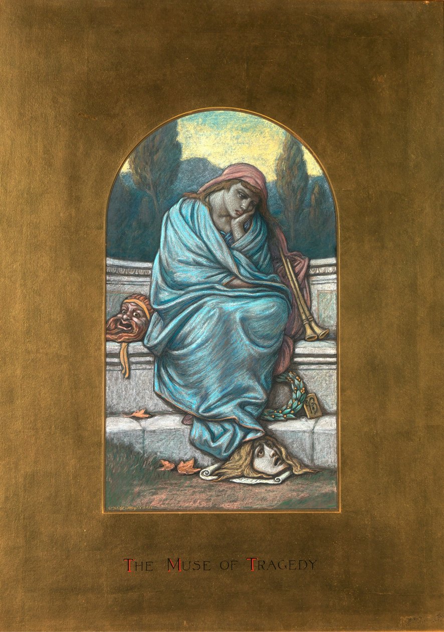 Muza tragedii autorstwa Elihu Vedder
