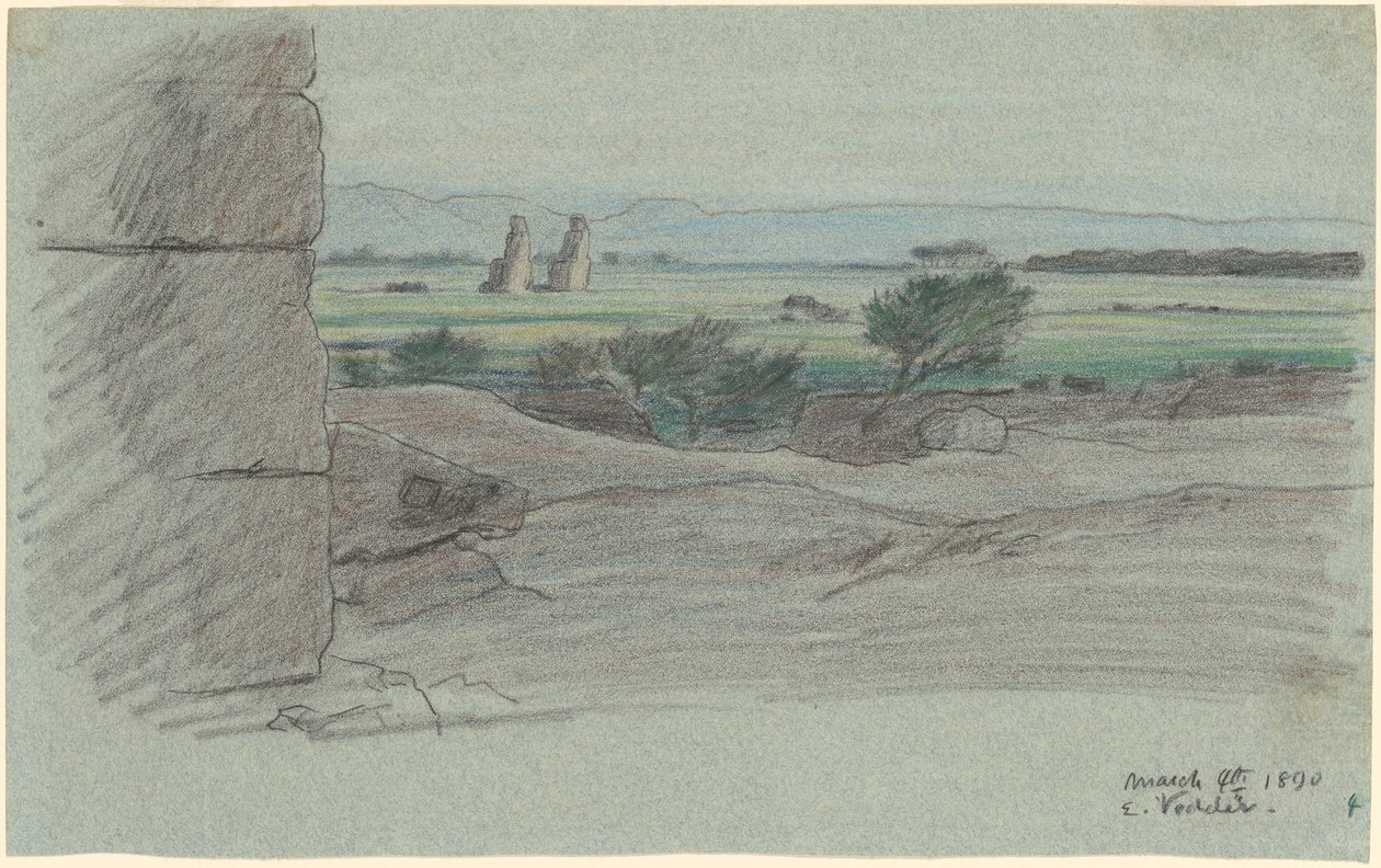 Podróż po Nilu, nr 15, 1890. autorstwa Elihu Vedder