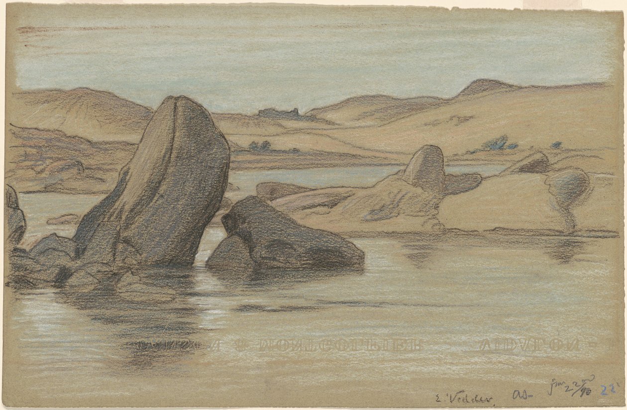 Podróż po Nilu, nr 22, 1890. autorstwa Elihu Vedder