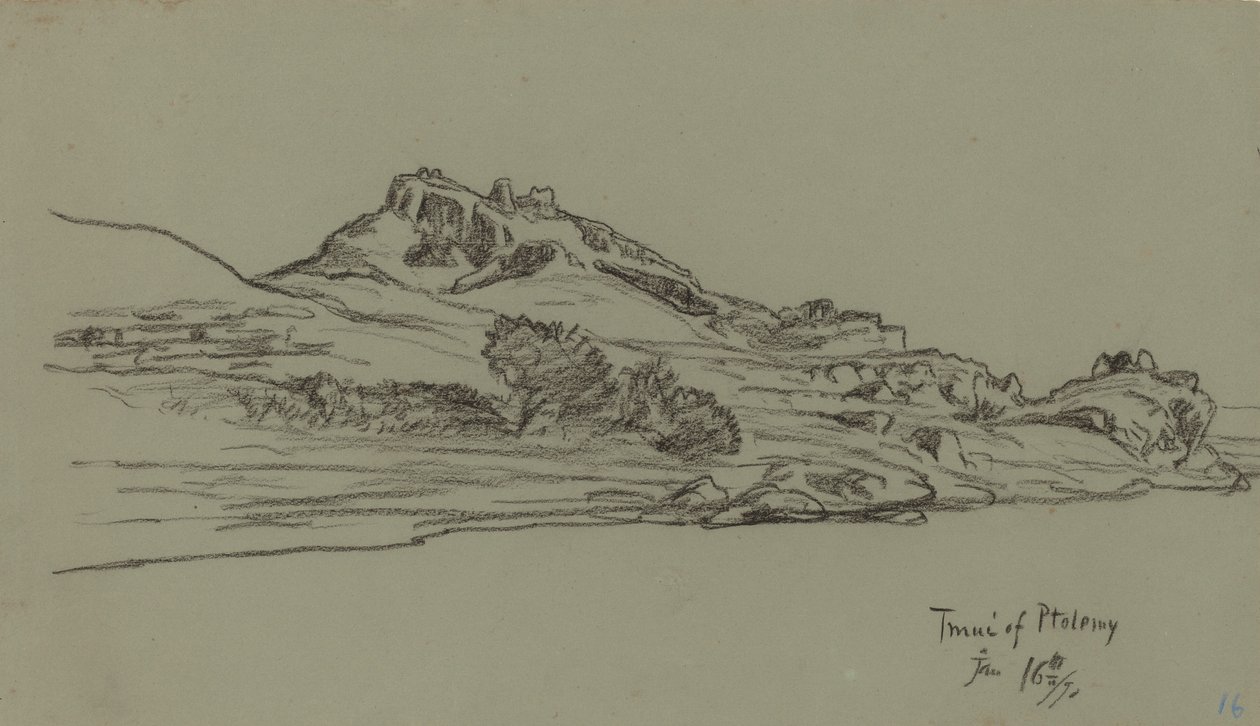 Podróż po Nilu, Tmui z Ptolemeusza, 1890. autorstwa Elihu Vedder