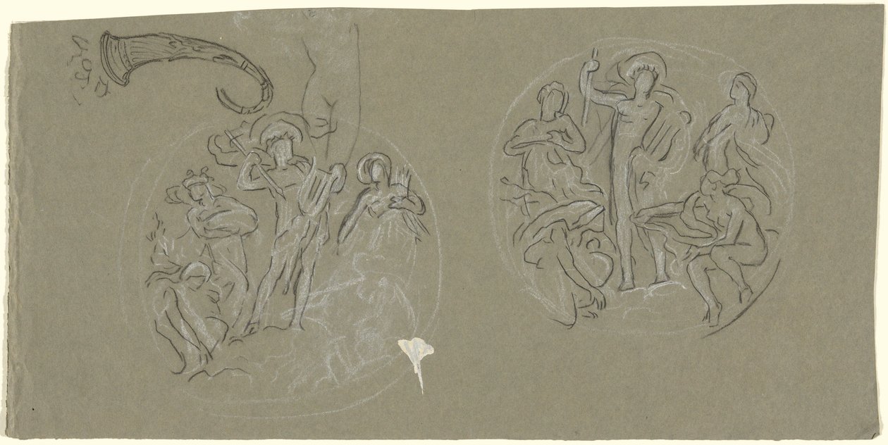 Arkusz opracowania dla Huntington Ceiling autorstwa Elihu Vedder