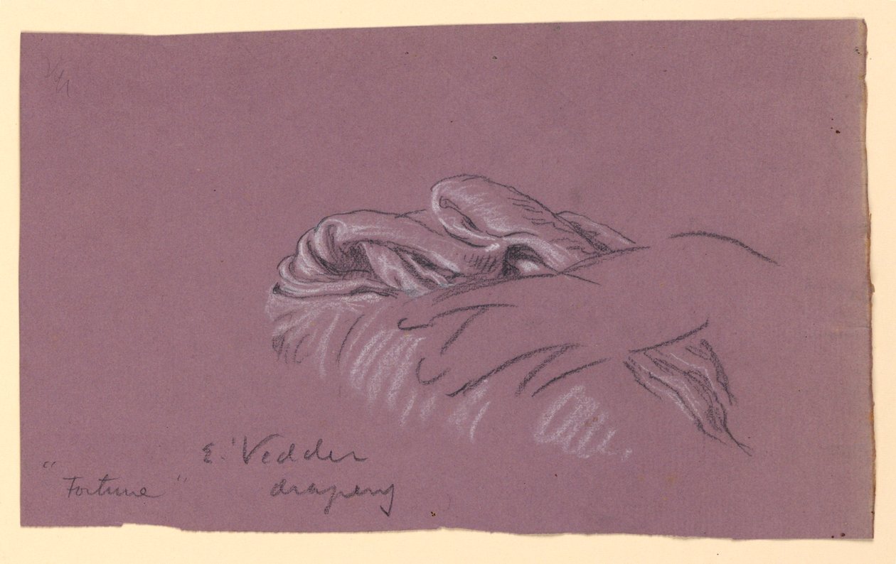 Studium draperii „Fortuny” autorstwa Elihu Vedder