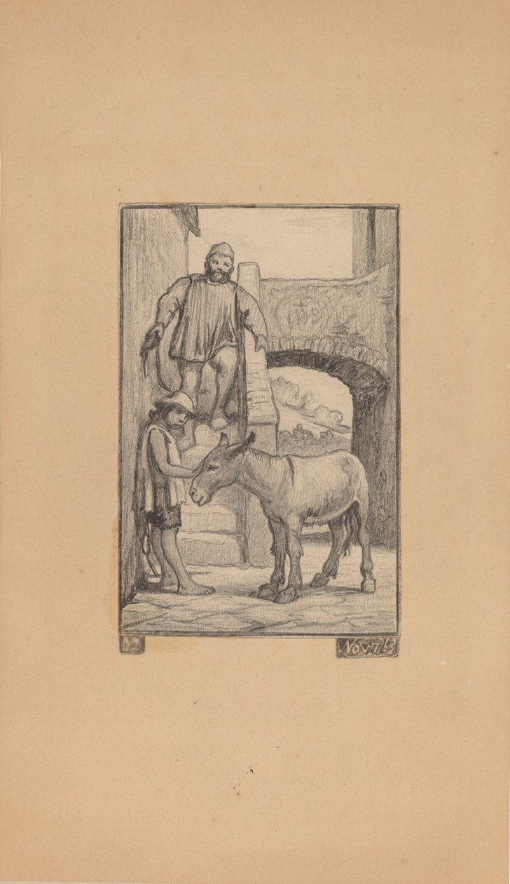 Syn i osioł, 1863. autorstwa Elihu Vedder
