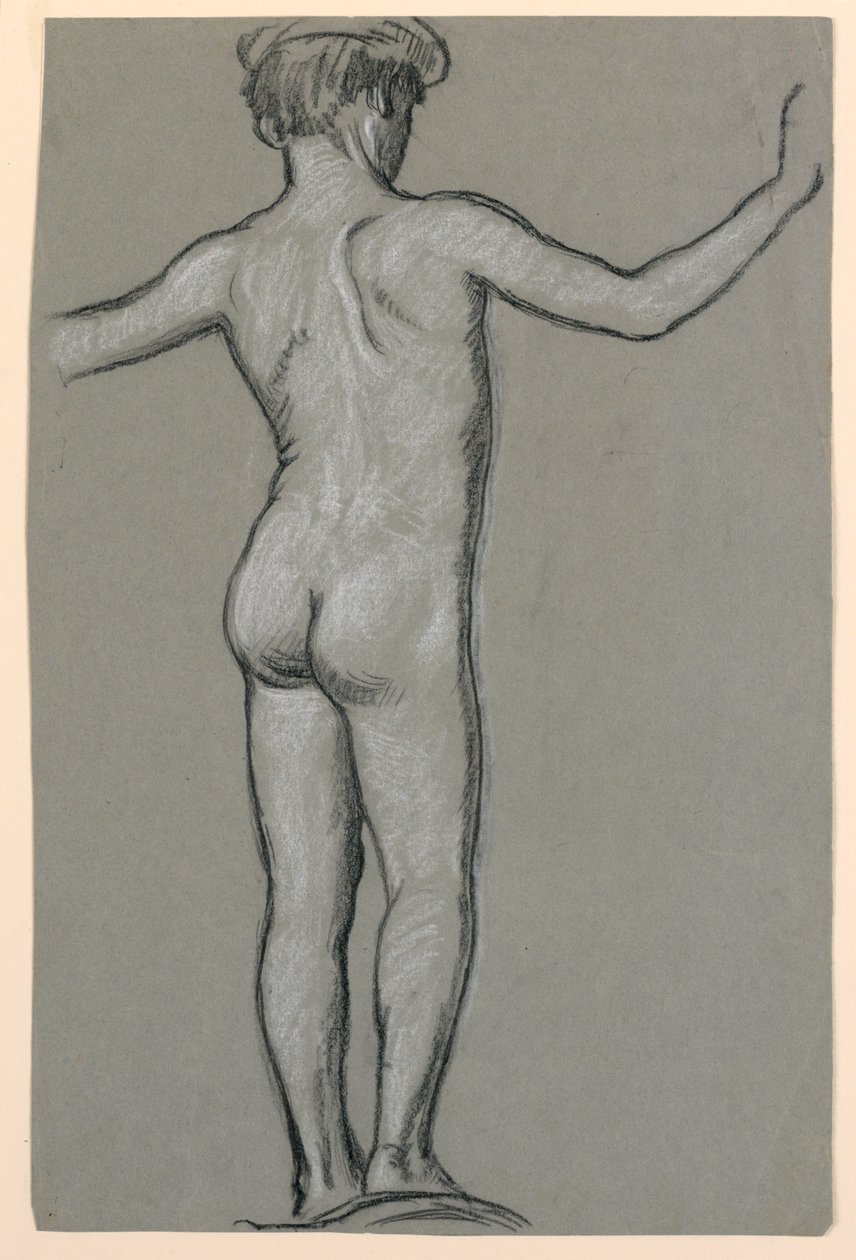 studium figury do projektu fontanny autorstwa Elihu Vedder