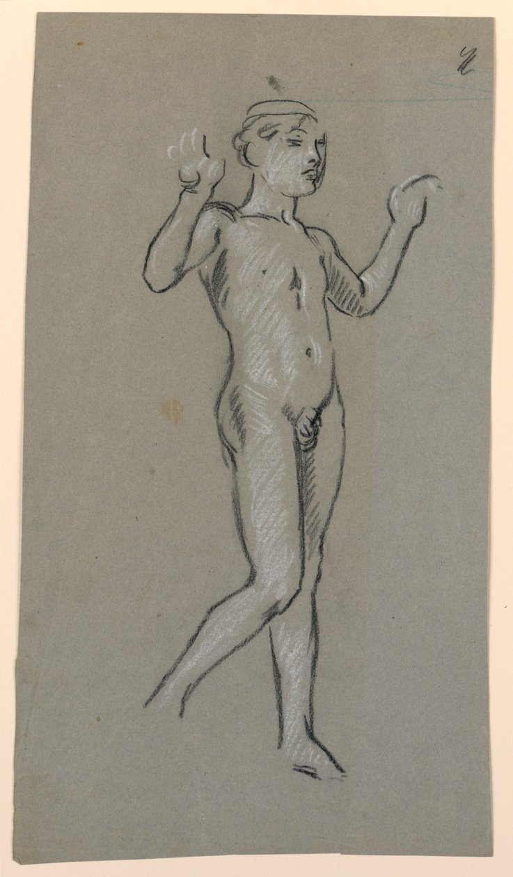 studium figury do projektu fontanny autorstwa Elihu Vedder