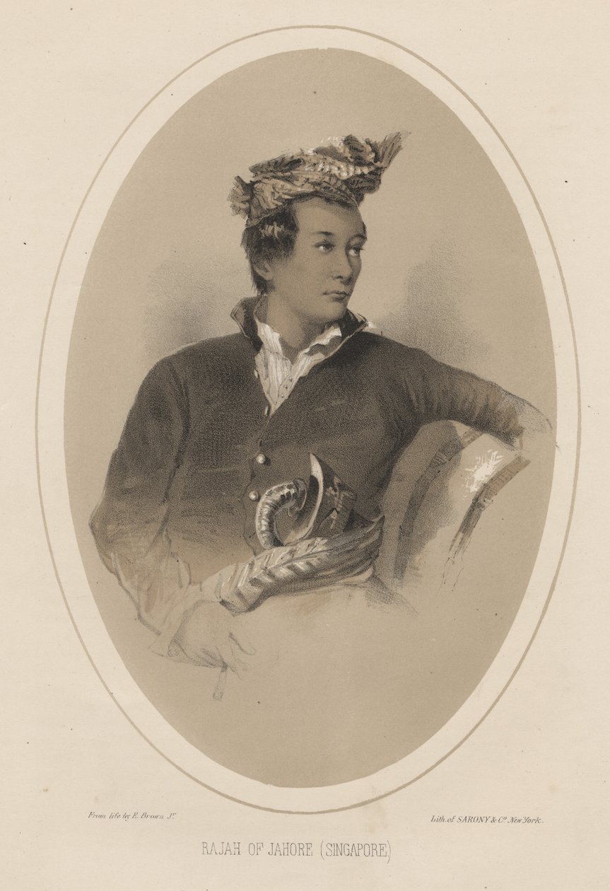 Radża Jahore (Singapur), 1855 autorstwa Eliphalet Brown