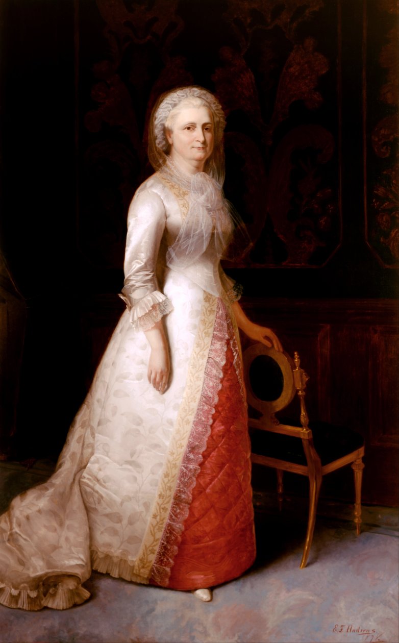 Martha Dandridge Custis Washington (Pani George Washington) autorstwa Eliphalet Frazer Andrews