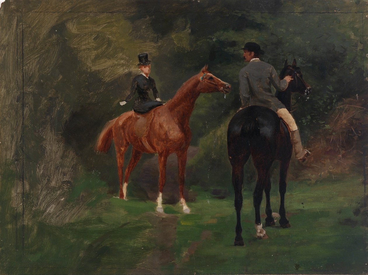 Postacie na koniach autorstwa Eliphalet Fraser Andrews