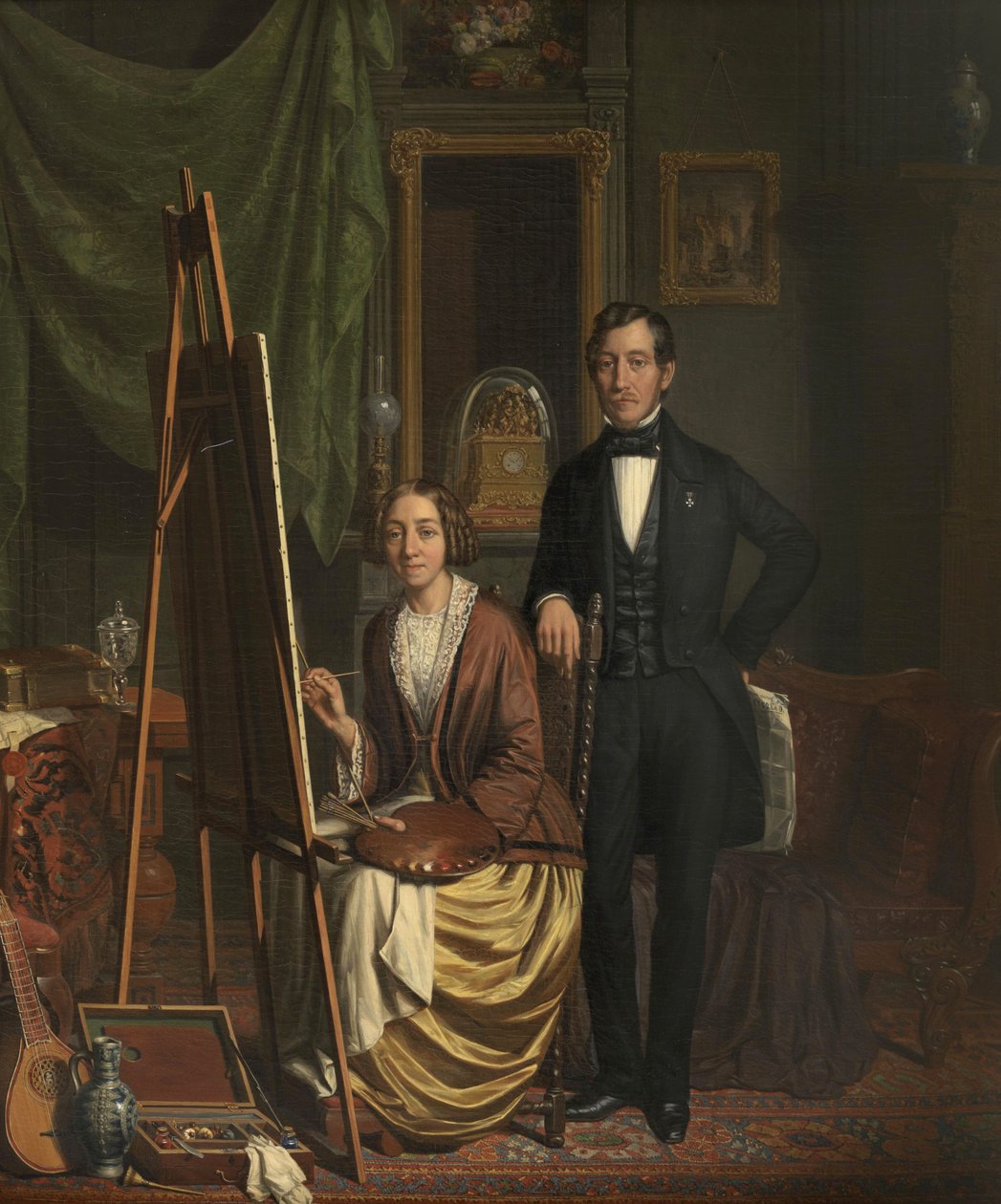 (Auto)portret pary Kiers-Haanen autorstwa Elizabeth Haanen (1845) autorstwa Elisabeth Alida Haanen