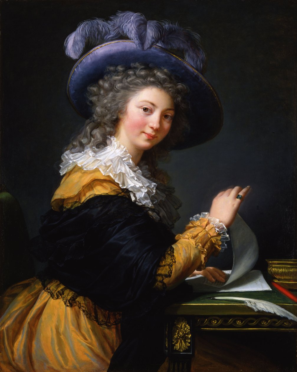 Comtesse de Cérès Dawny tytuł (od 1963 do 1992) – Pani składająca list autorstwa Elisabeth Louise Vigee Lebrun