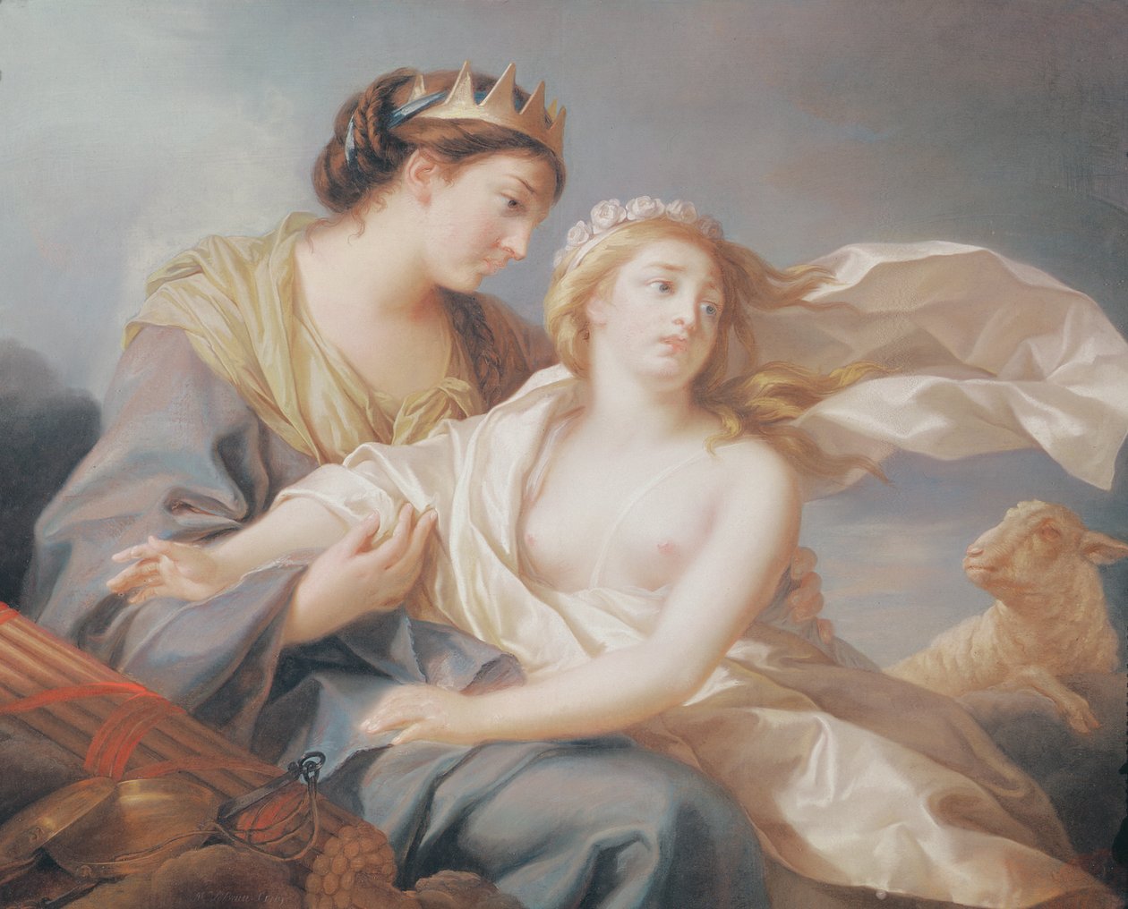 Niewinność znajduje schronienie w ramionach Sprawiedliwości autorstwa Elisabeth Louise Vigee Lebrun