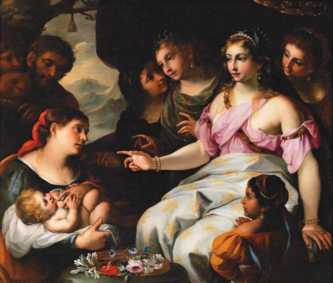 Znalezienie Mojżesza. autorstwa Elisabetta Sirani