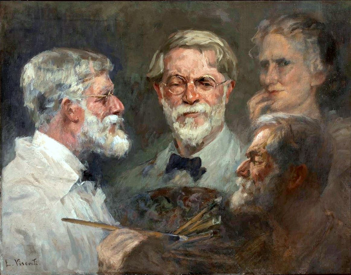 Autoportret w trzech pozycjach autorstwa Eliseu Visconti