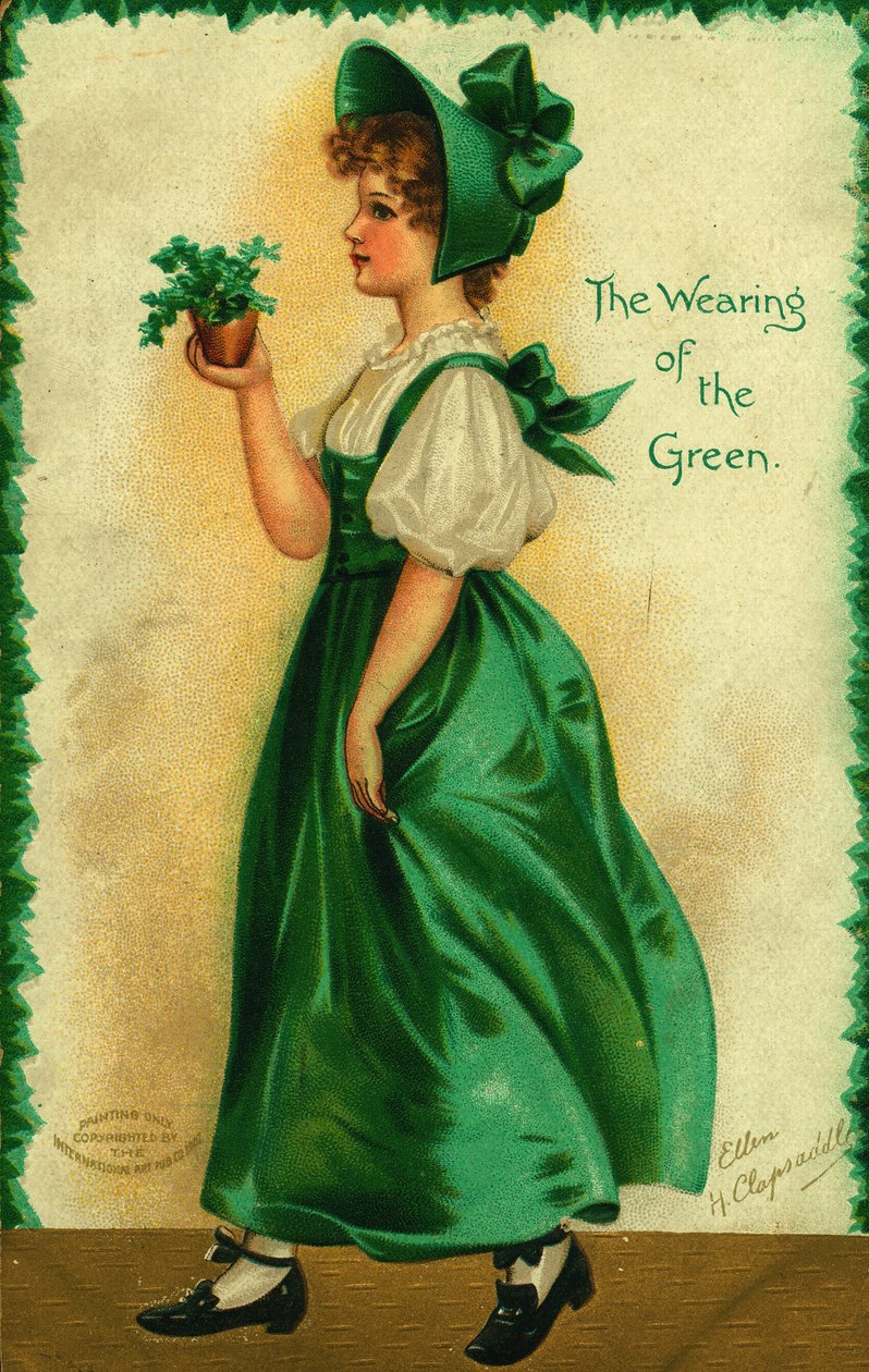 The Wearing of the Green. autorstwa Ellen Hattie Clapsaddle