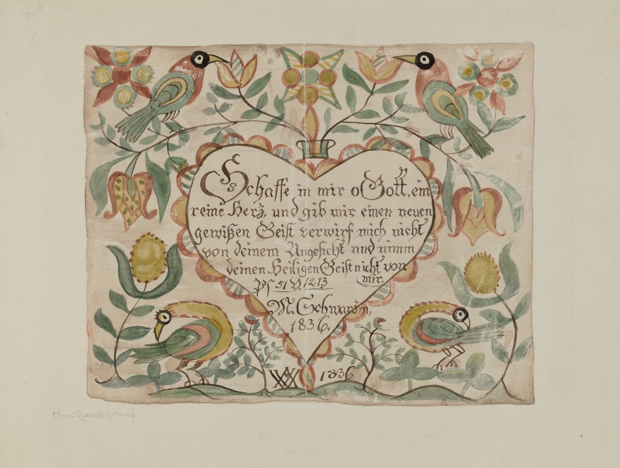 Psalm iluminowany, c. 1939. autorstwa Elmer R. Kottcamp
