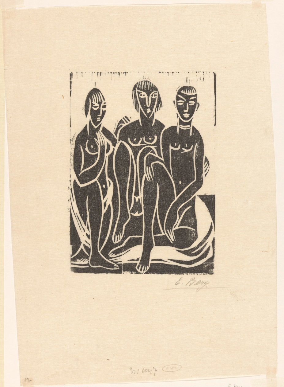 Trzy kobiety autorstwa Else Berg (signed by artist)