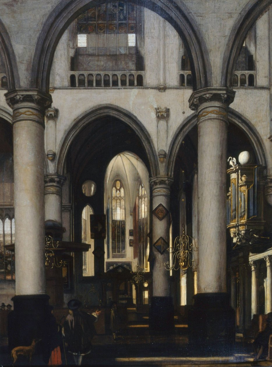 Widok wnętrza kościoła autorstwa Emanuel de Witte