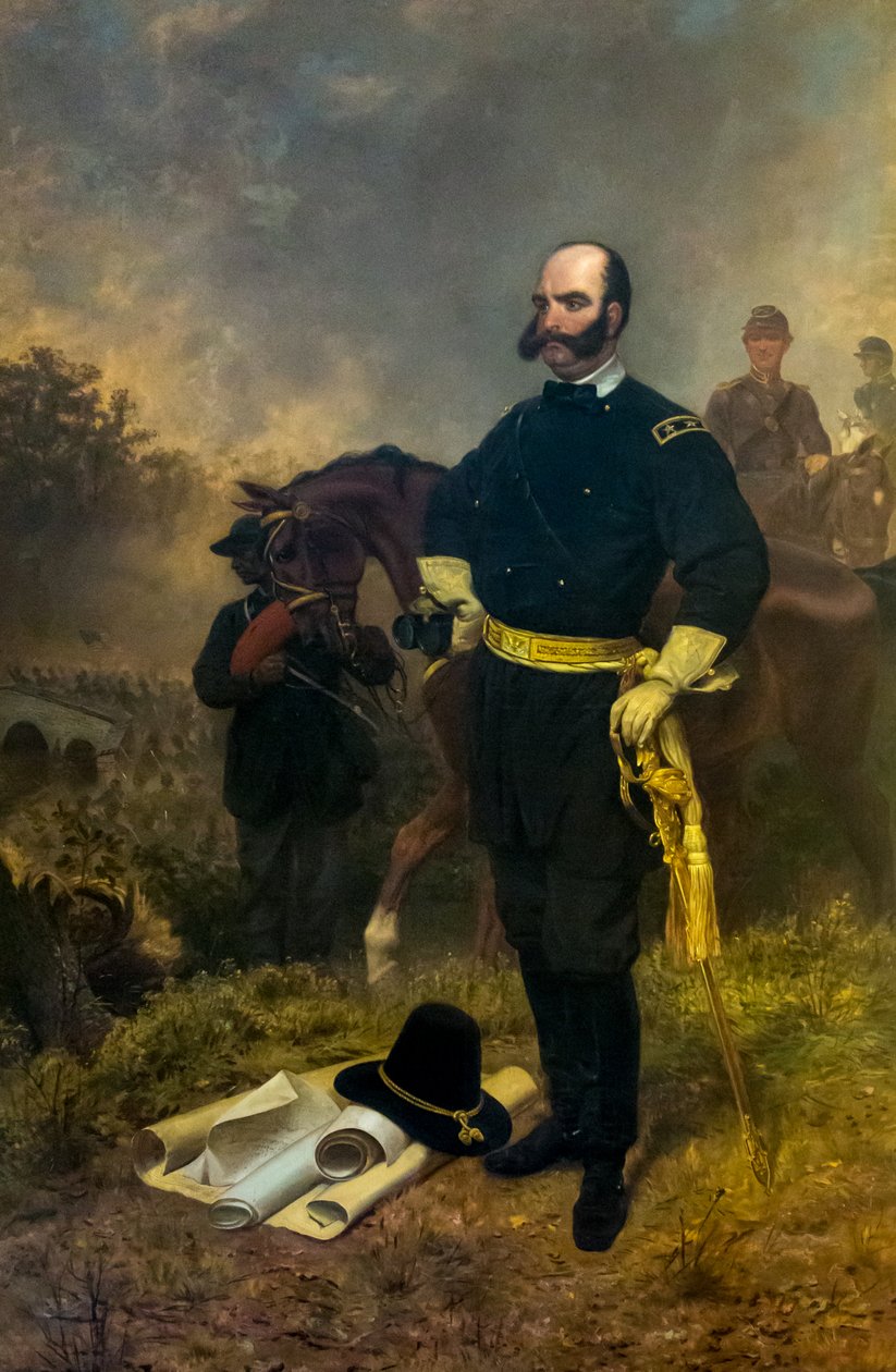 Generał Ambrose Burnside w Antietam autorstwa Emanuel Gottlieb Leutze