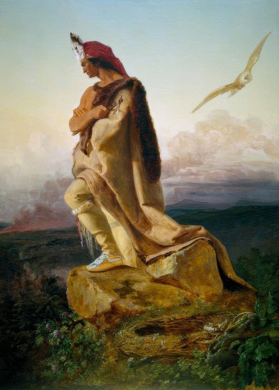 Cooper, Ostatni Mohikanin / EG Leutze autorstwa Emanuel Gottlieb Leutze
