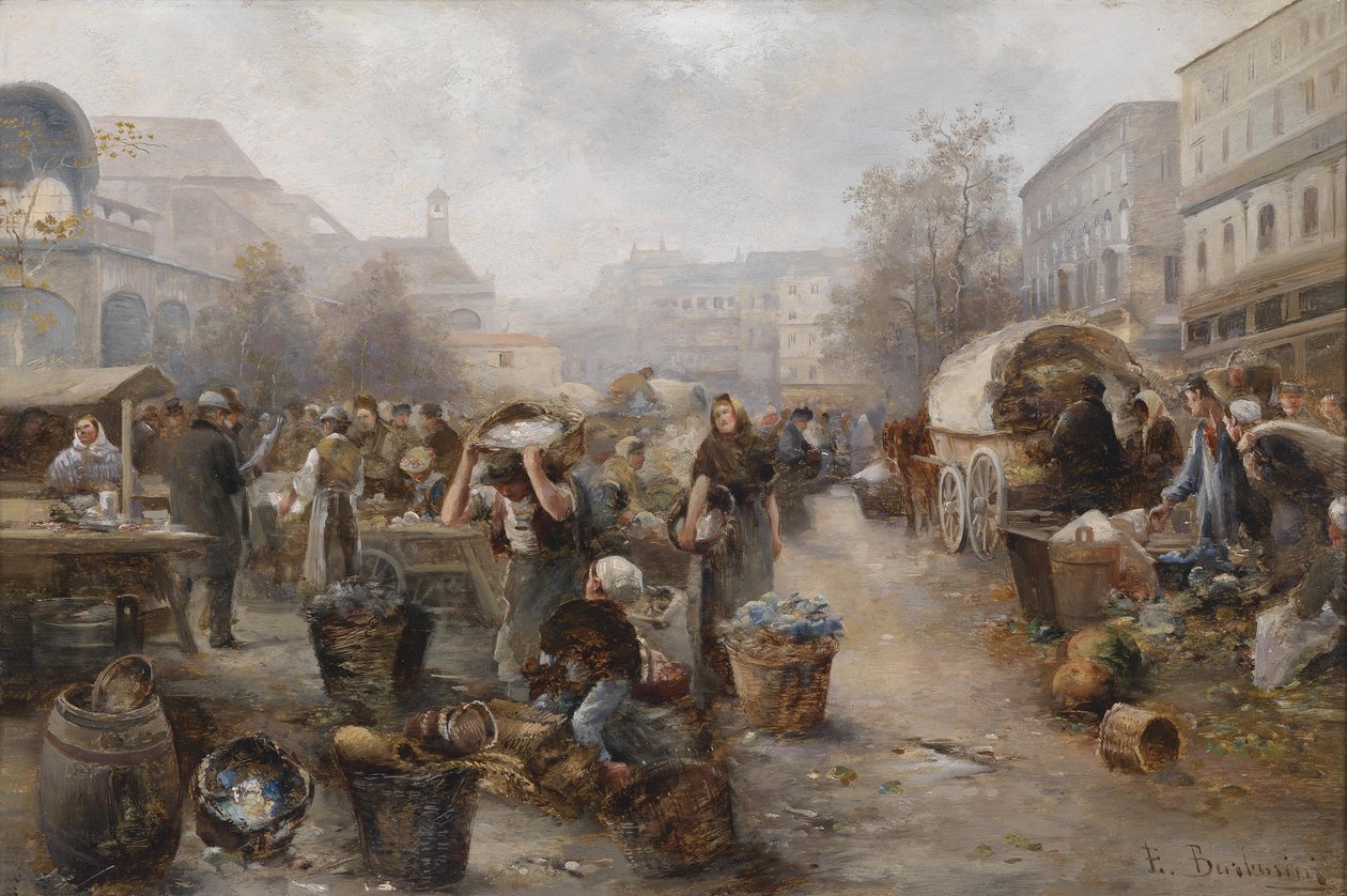Dzień targowy autorstwa Emil Barbarini